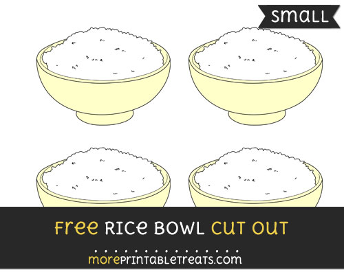 Free Rice Bowl Cut Out - Small Size Printable