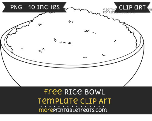 Free Rice Bowl Template - Clipart