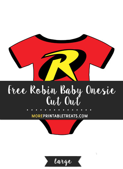 Free Robin Baby Onesie Cut Out - Large