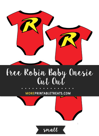 Free Robin Baby Onesie Cut Out - Small