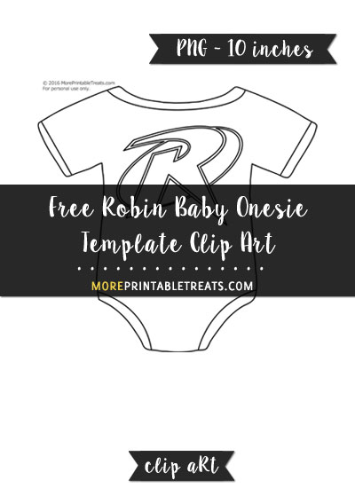 Free Robin Baby Onesie Template - Clipart