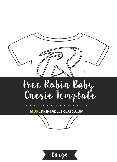 Free Robin Baby Onesie Template - Large