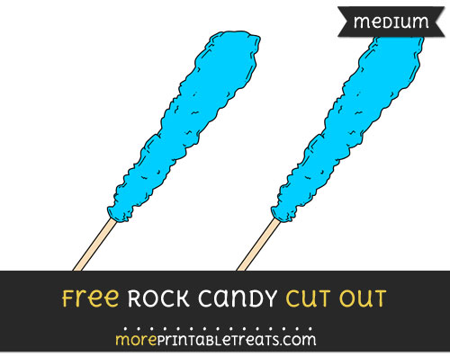 Free Rock Candy Cut Out - Medium Size Printable