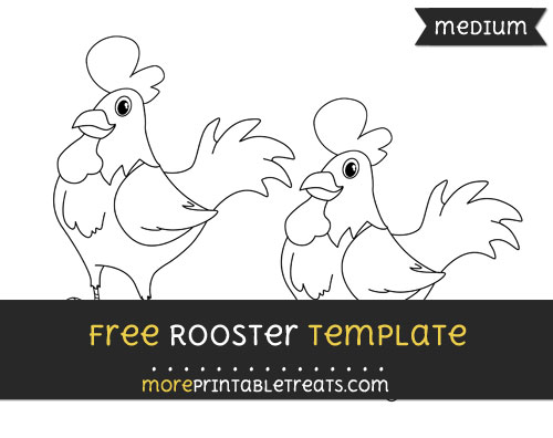 Free Rooster Template - Medium