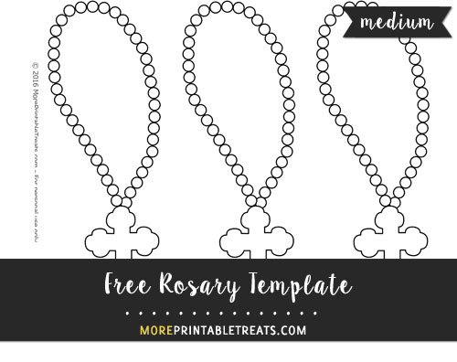 Free Rosary Template - Medium Size