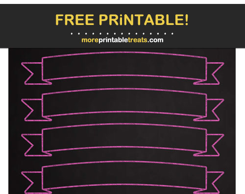 Free Printable Rose Pink Chalk-Style Banner Cut Outs
