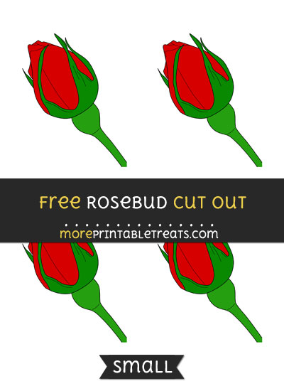 Free Rosebud Cut Out - Small Size Printable