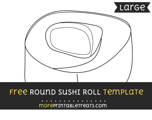 Free Round Sushi Roll Template - Large