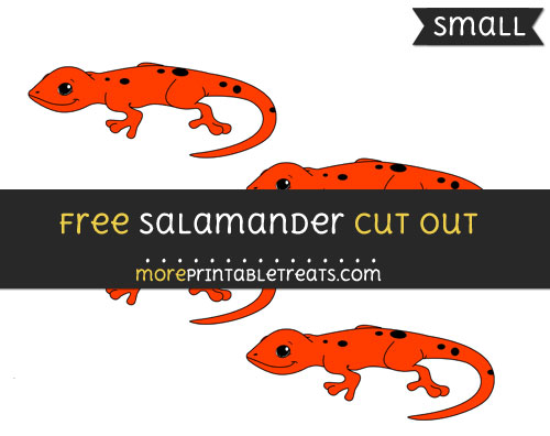 Free Salamander Cut Out - Small Size Printable