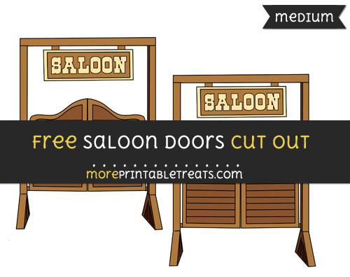 Free Saloon Doors Cut Out - Medium Size Printable