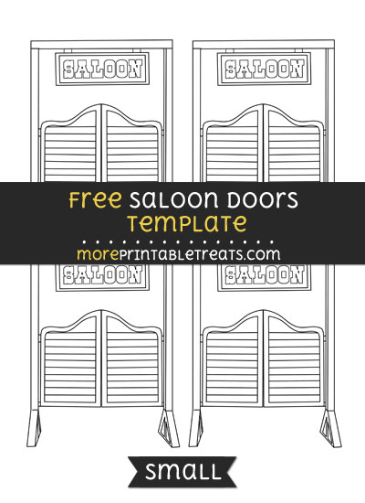 Free Saloon Doors Template - Small
