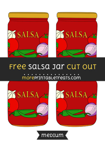Free Salsa Jar Cut Out - Small Size Printable