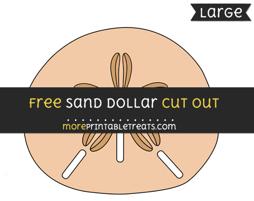 Free Sand Dollar Cut Out - Large size printable