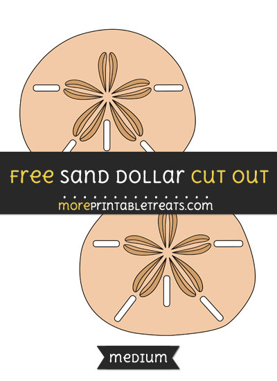 Free Sand Dollar Cut Out - Medium Size Printable