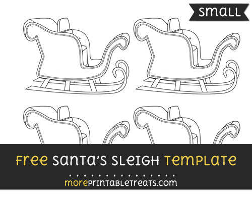 Free Santas Sleigh Template - Small