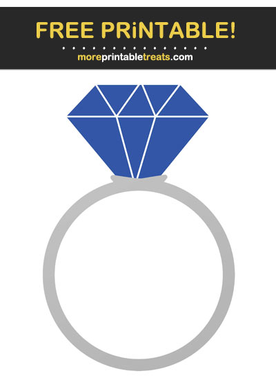 Free Printable Sapphire Blue Engagement Ring