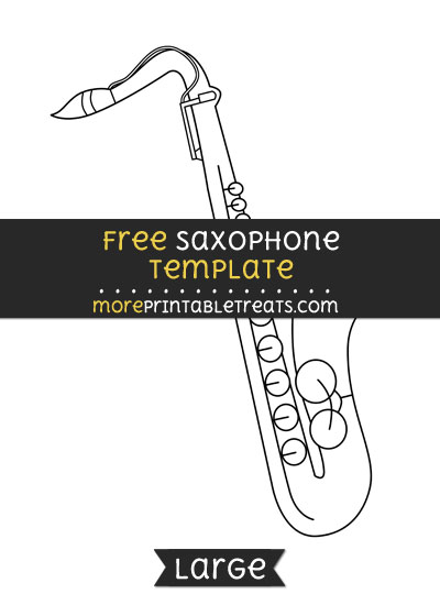 Free Saxophone Template - Large