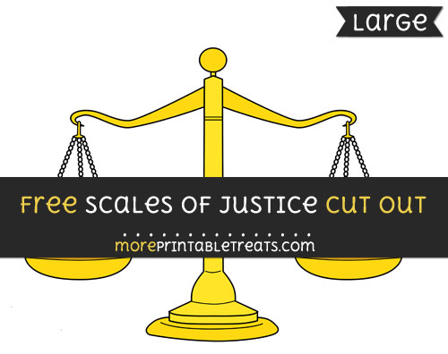 Free Scales Of Justice Cut Out - Large size printable