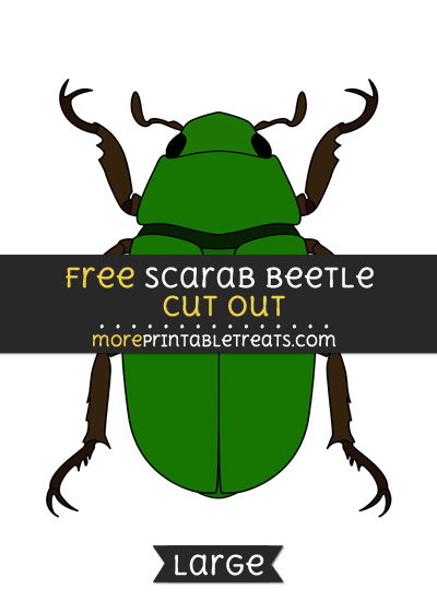 Free Scarab Beetle Cut Out - Large size printable