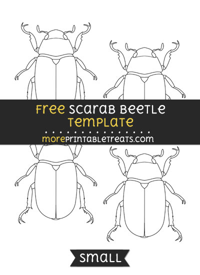 Free Scarab Beetle Template - Small