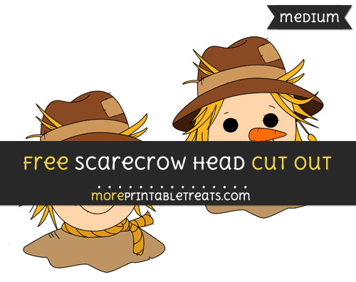 Free Scarecrow Head Cut Out - Medium Size Printable