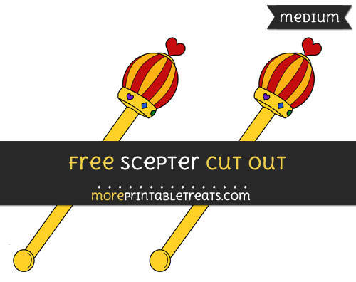 Free Scepter Cut Out - Medium Size Printable