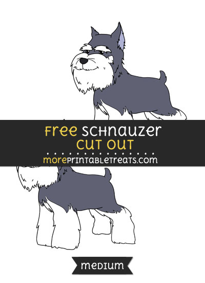 Free Schnauzer Cut Out - Medium Size Printable
