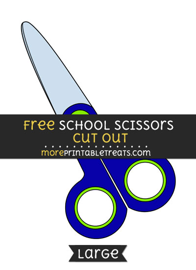 Free School Scissors Cut Out - Large size printable