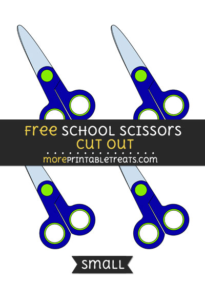 Free School Scissors Cut Out - Small Size Printable