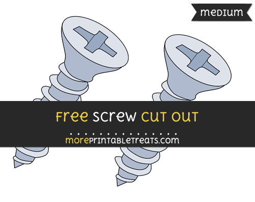 Free Screw Cut Out - Medium Size Printable