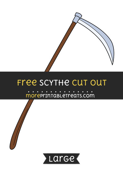 Free Scythe Cut Out - Large size printable