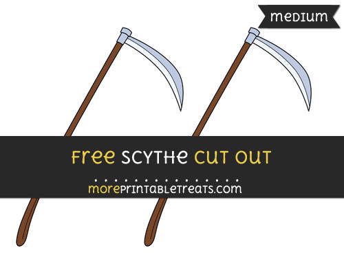 Free Scythe Cut Out - Medium Size Printable
