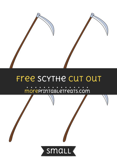 Free Scythe Cut Out - Small Size Printable