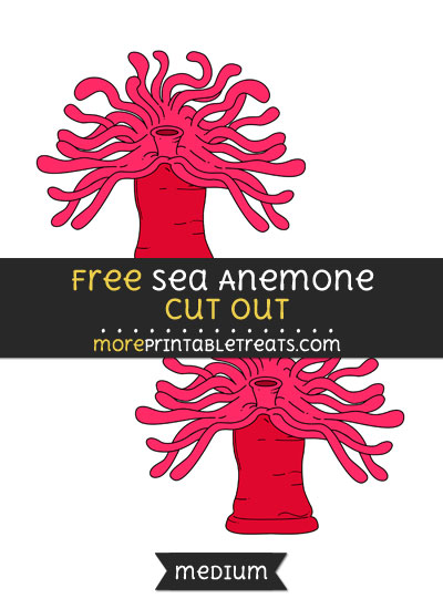 Free Sea Anemone Cut Out - Medium Size Printable