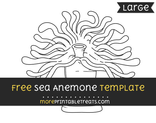 Free Sea Anemone Template - Large