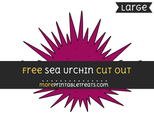 Free Sea Urchin Cut Out - Large size printable