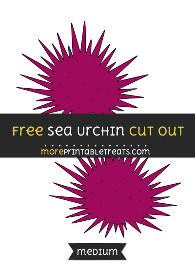 Free Sea Urchin Cut Out - Medium Size Printable