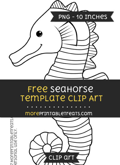 Free Seahorse Template - Clipart
