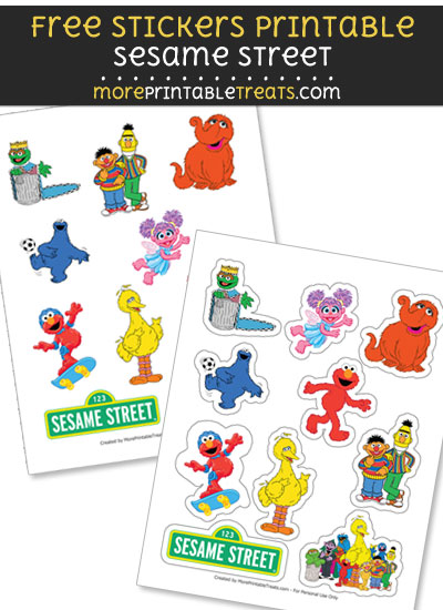 Free Sesame Street Sticker Sheet to Print at Home