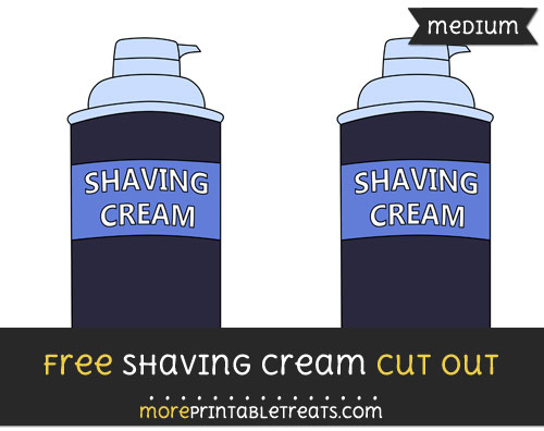 Free Shaving Cream Cut Out - Medium Size Printable