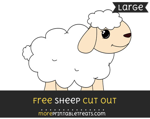 Free Sheep Cut Out - Large size printable