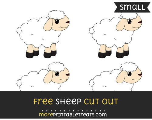 Free Sheep Cut Out - Small Size Printable