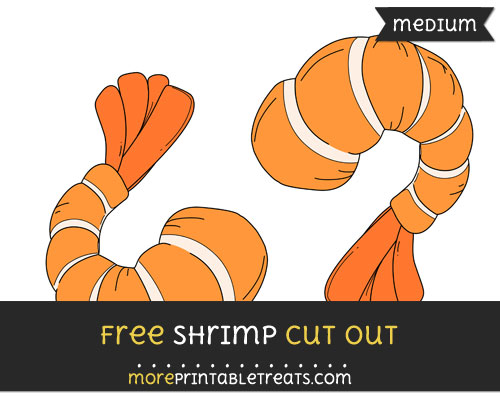 Free Shrimp Cut Out - Medium Size Printable
