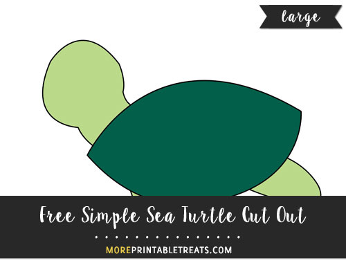 Free Simple Sea Turtle Cut Out - Large