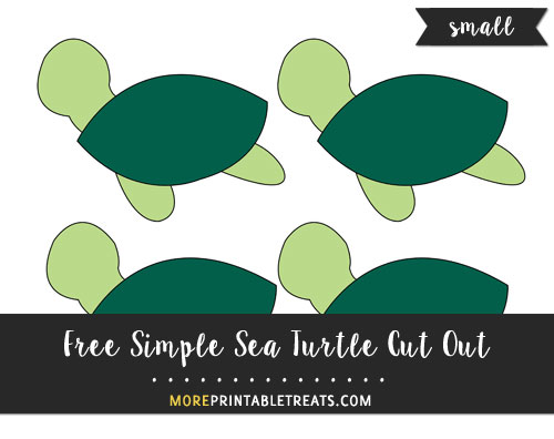 Free Simple Sea Turtle Cut Out - Small