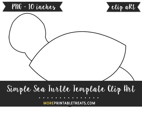 Free Simple Simple Sea Turtle Template - Clipart