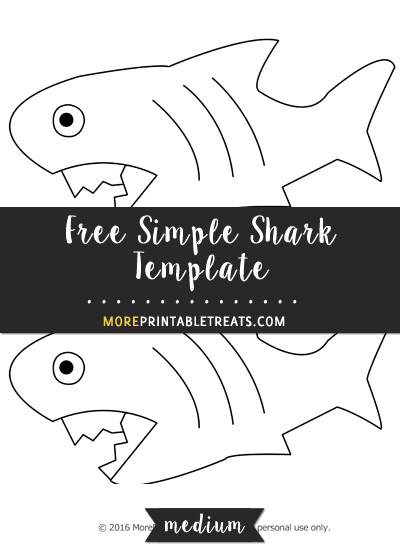 Free Simple Shark Template - Medium
