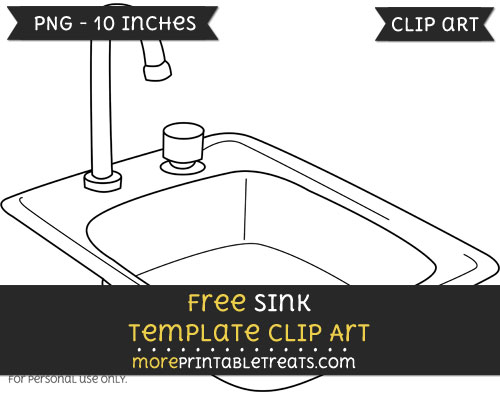 Free Sink Template - Clipart