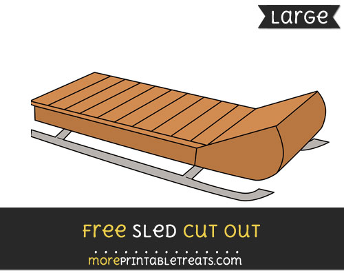 Free Sled Cut Out - Large size printable