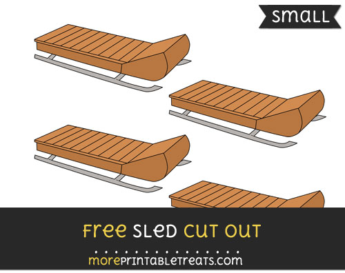Free Sled Cut Out - Small Size Printable